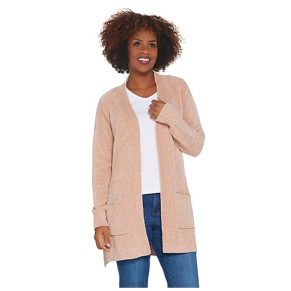 petite chenille cardigan